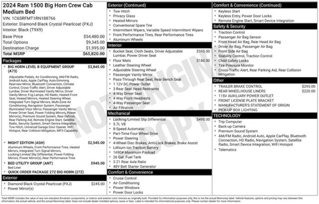 Used 2024 Ram 1500 Big Horn/Lone Star Truck Crew Cab