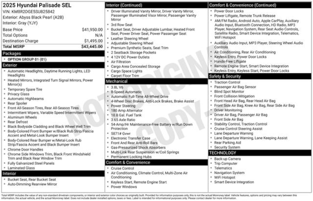 Certified 2025 Hyundai Palisade SEL SUV