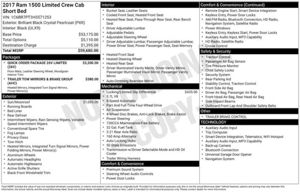 Used 2017 Ram 1500 Longhorn Truck Crew Cab