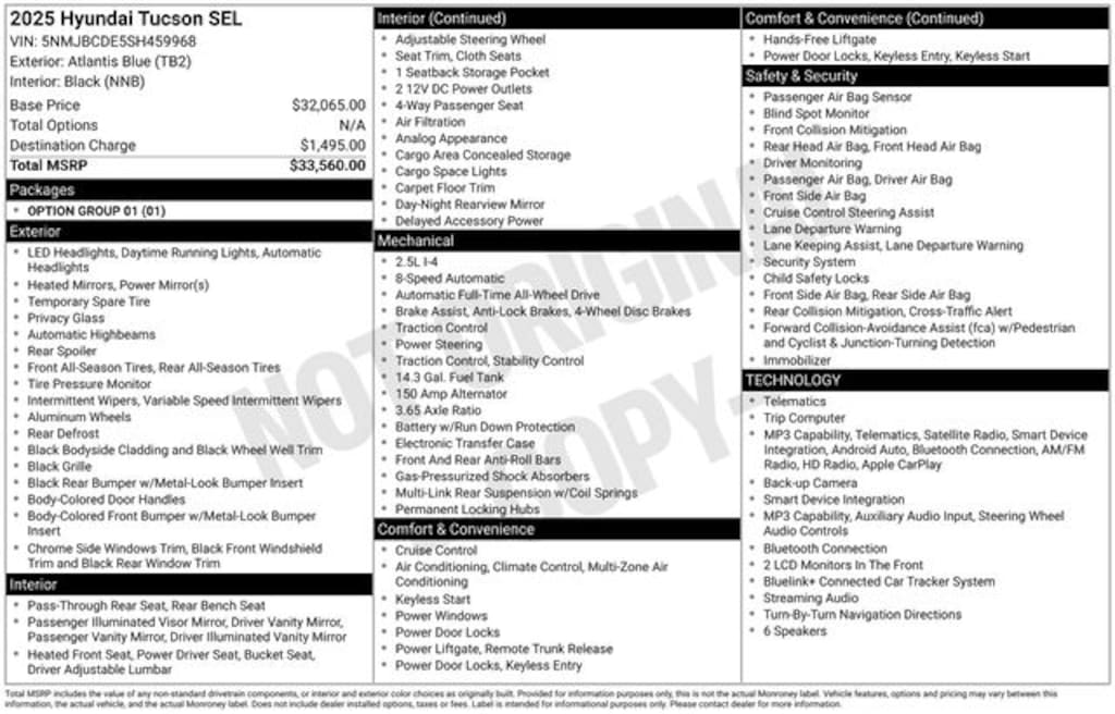 Used 2025 Hyundai Tucson SEL SUV