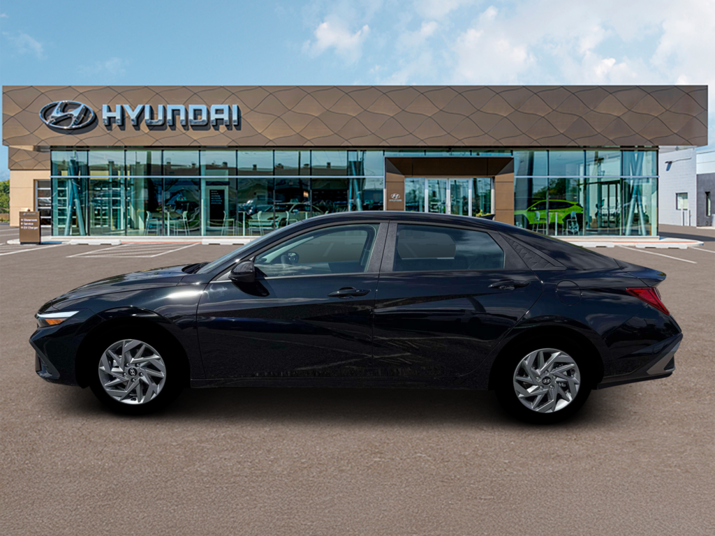 New 2026 Hyundai Elantra Hybrid Blue Sedan