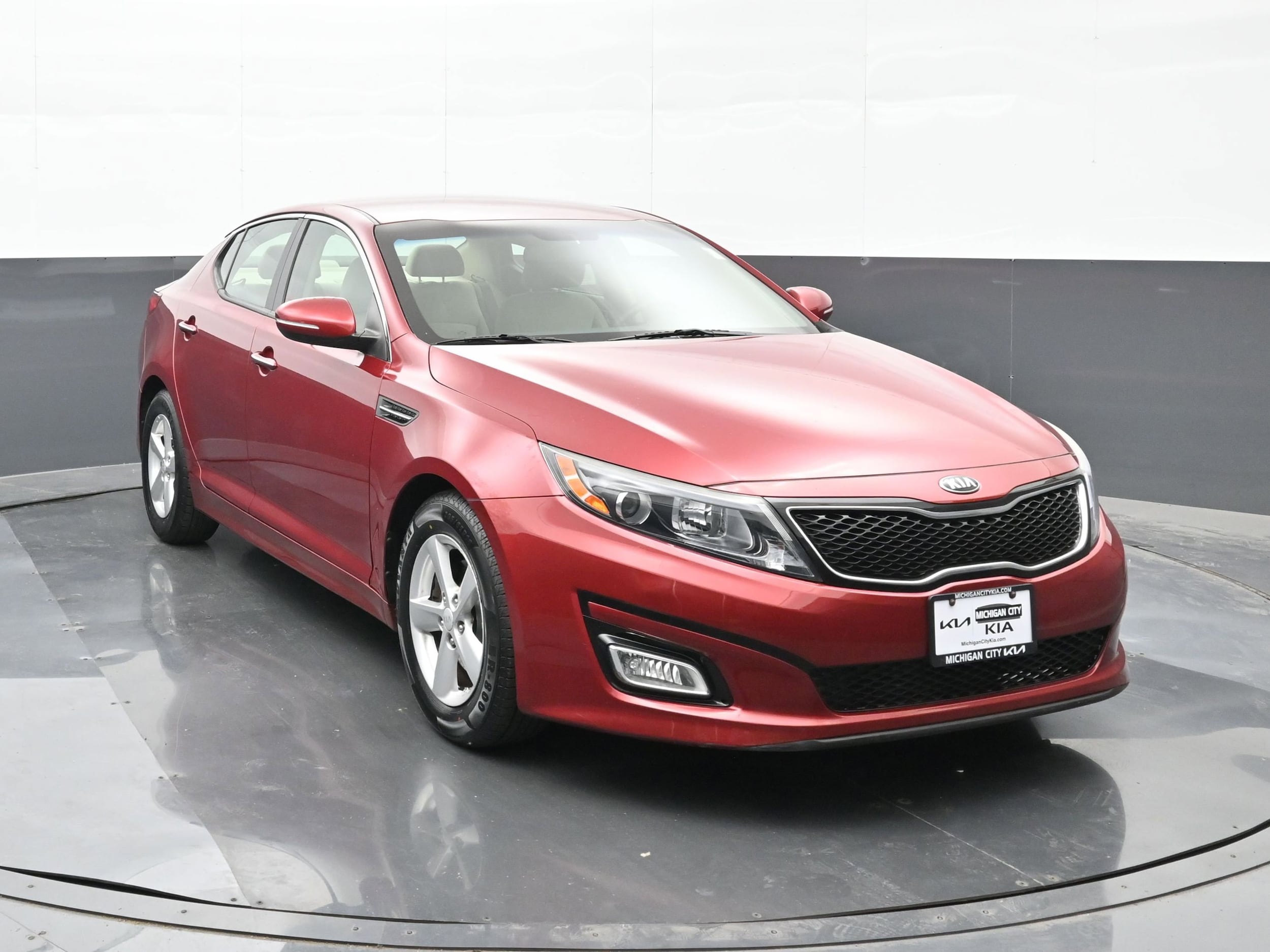 Certified 2014 Kia Optima LX with VIN 5XXGM4A75EG277822 for sale in Michigan City, IN