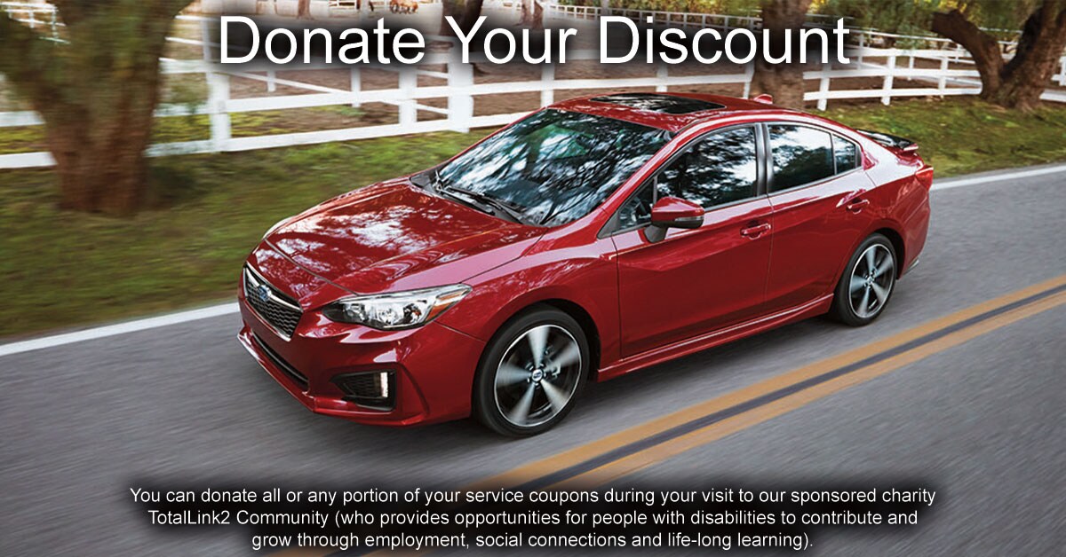 Donate Your Discount at Berman Subaru of Chicago