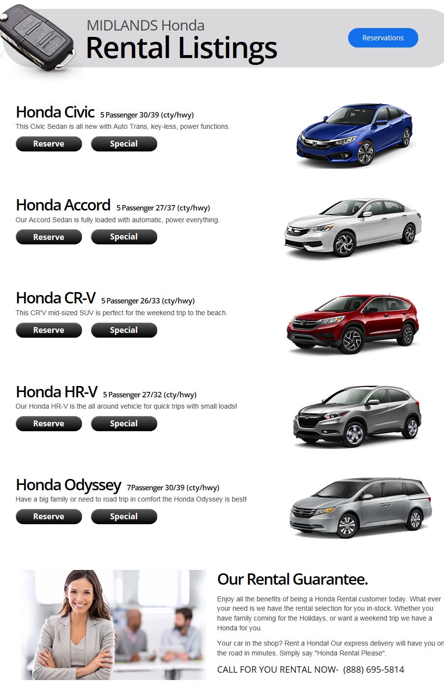 Honda Rental Cars Midlands Honda