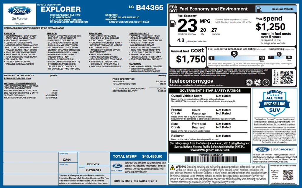 Used 2020 Ford Explorer XLT SUV