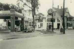  Historic first filling station at 7 Pine Street in White River Junction Vermont before Upper Valley Auto Mart