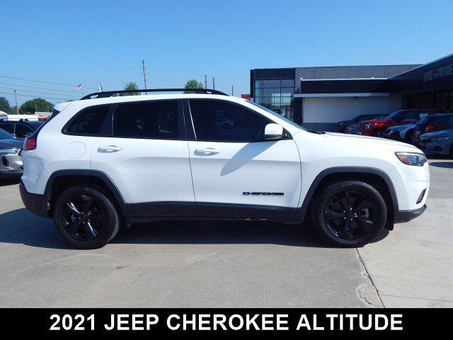 Used 2021 Jeep Cherokee Altitude with VIN 1C4PJLLB6MD155886 for sale in Tulsa, OK