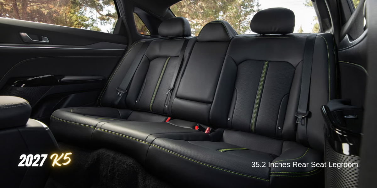 2027 Kia K5 35.2-inches of Rear Seat Legroom