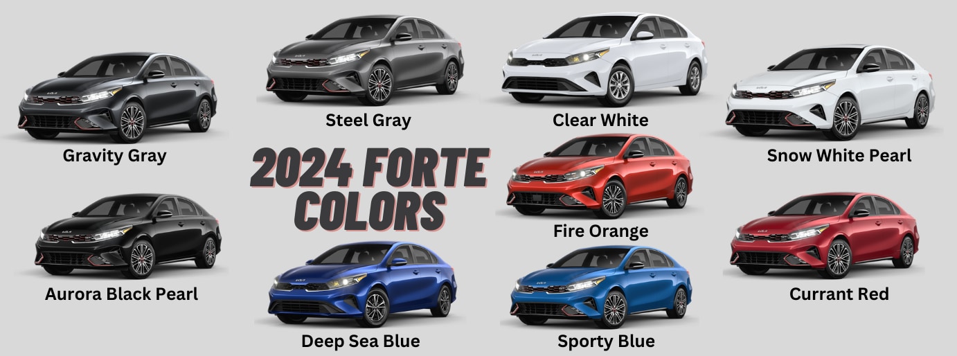 2024 Kia Forte Colors Compare by Specific Trim