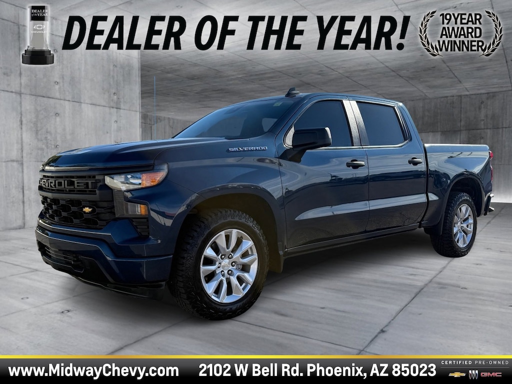 Certified 2022 Chevrolet Silverado 1500 Custom Truck Crew Cab