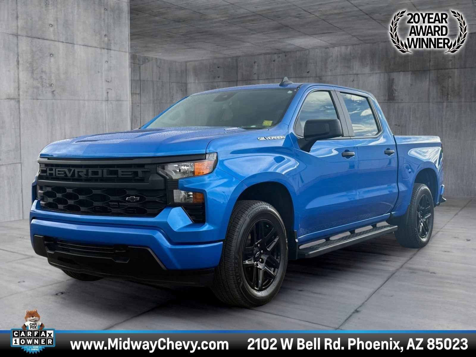 Riptide Blue Metallic 2025 Chevrolet Silverado 1500 Pickup Truck Four-Wheel Drive Automatic