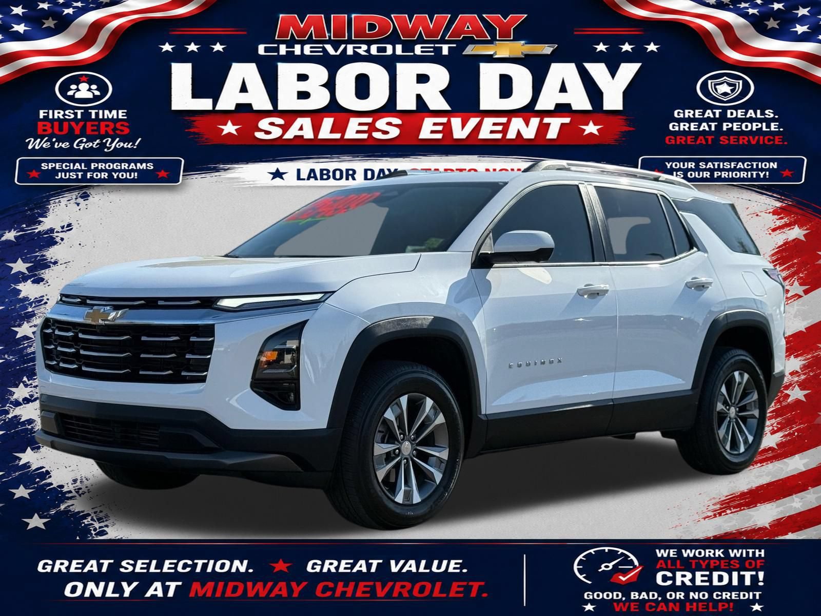 Summit White 2025 Chevrolet Equinox SUV / Crossover Front-Wheel Drive Automatic