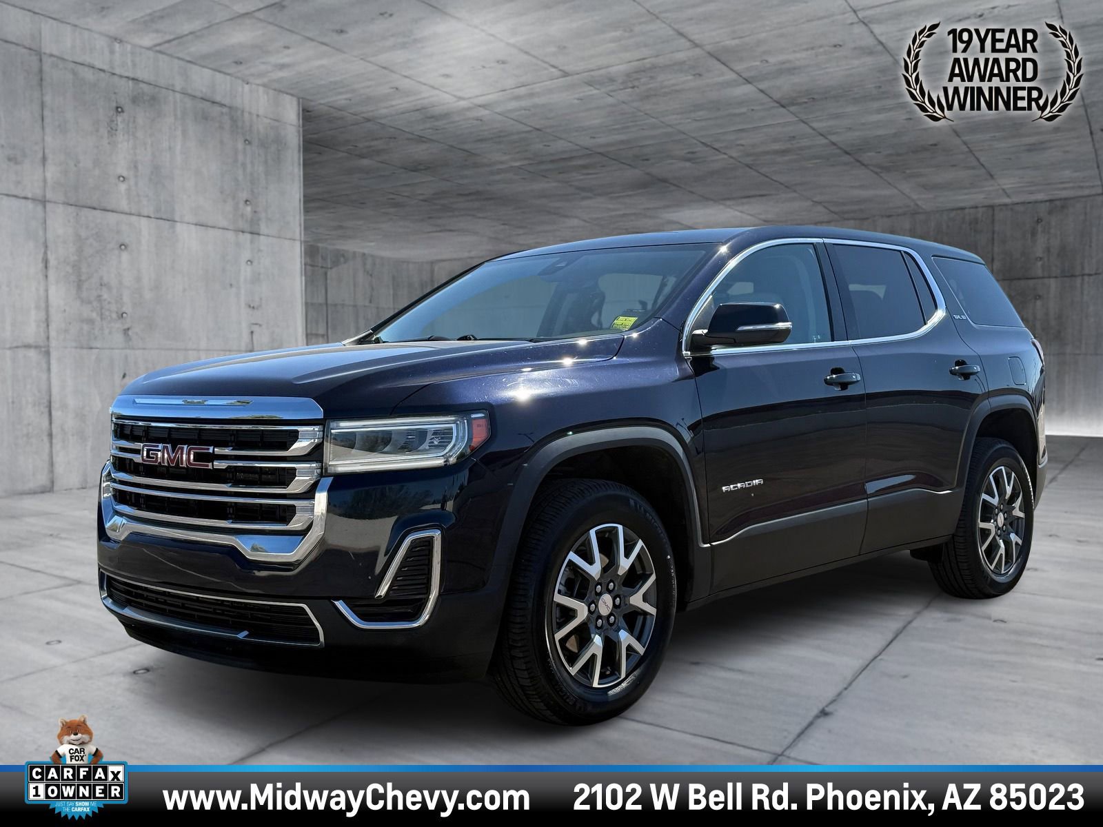 Midnight Blue Metallic 2022 GMC Acadia SLE AWD SUV / Crossover Four-Wheel Drive Automatic