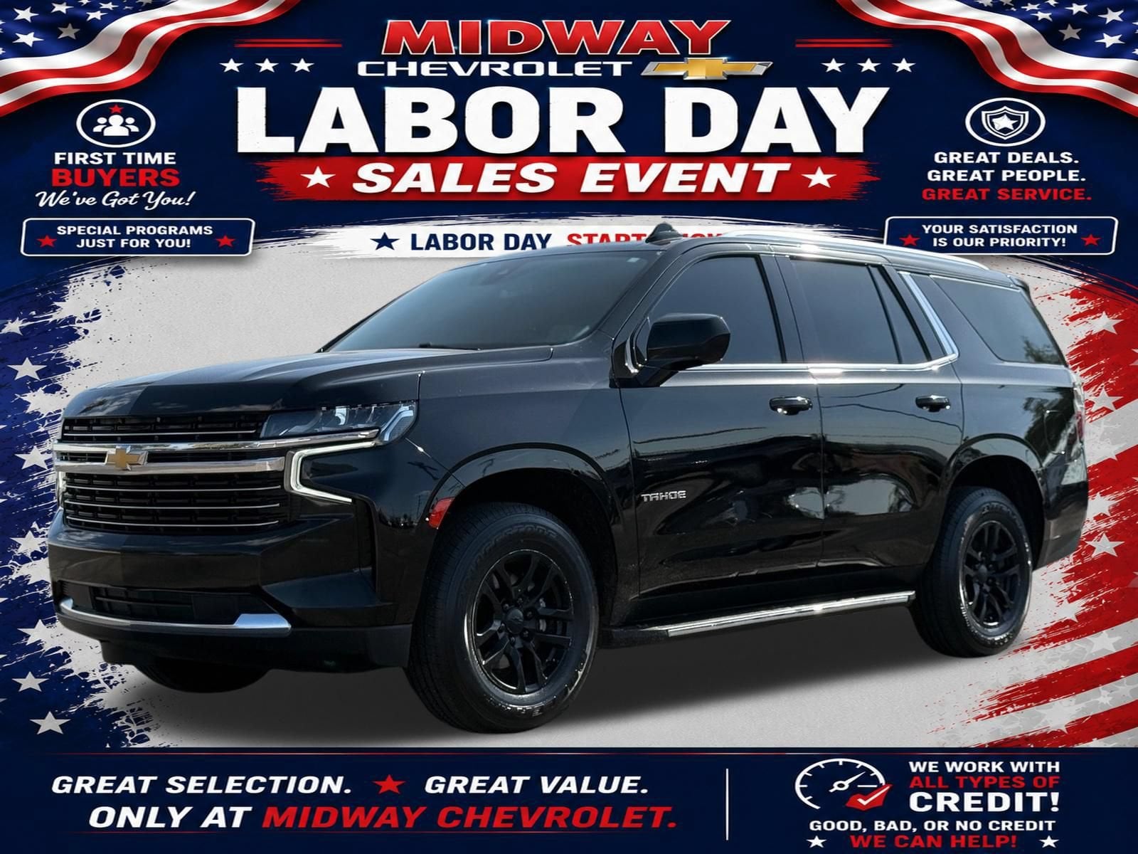 Black 2021 Chevrolet Tahoe SUV / Crossover Four-Wheel Drive Automatic