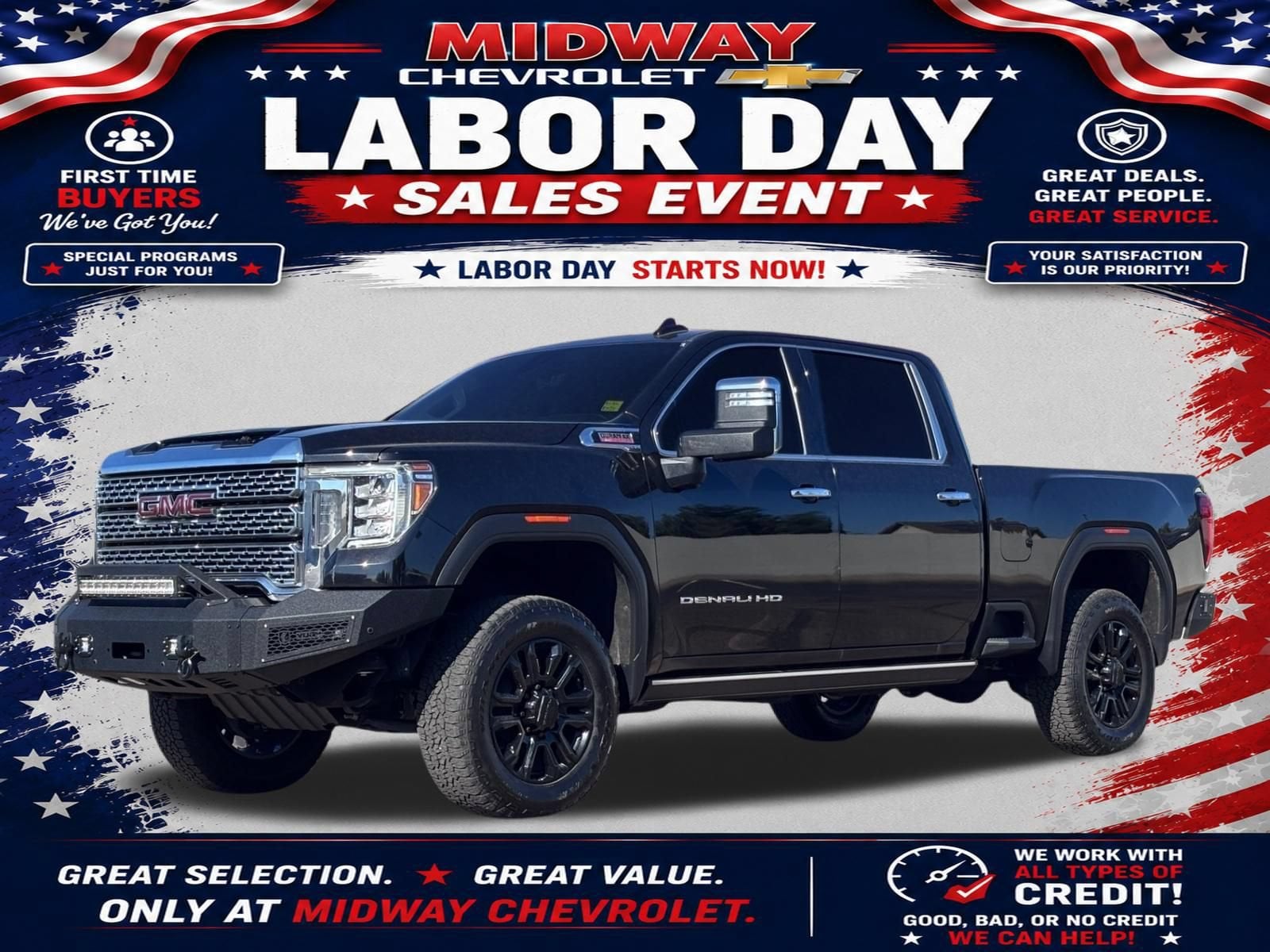 Black (Ebony Twilight Metallic) 2022 GMC Sierra 2500HD Pickup Truck Four-Wheel Drive Automatic