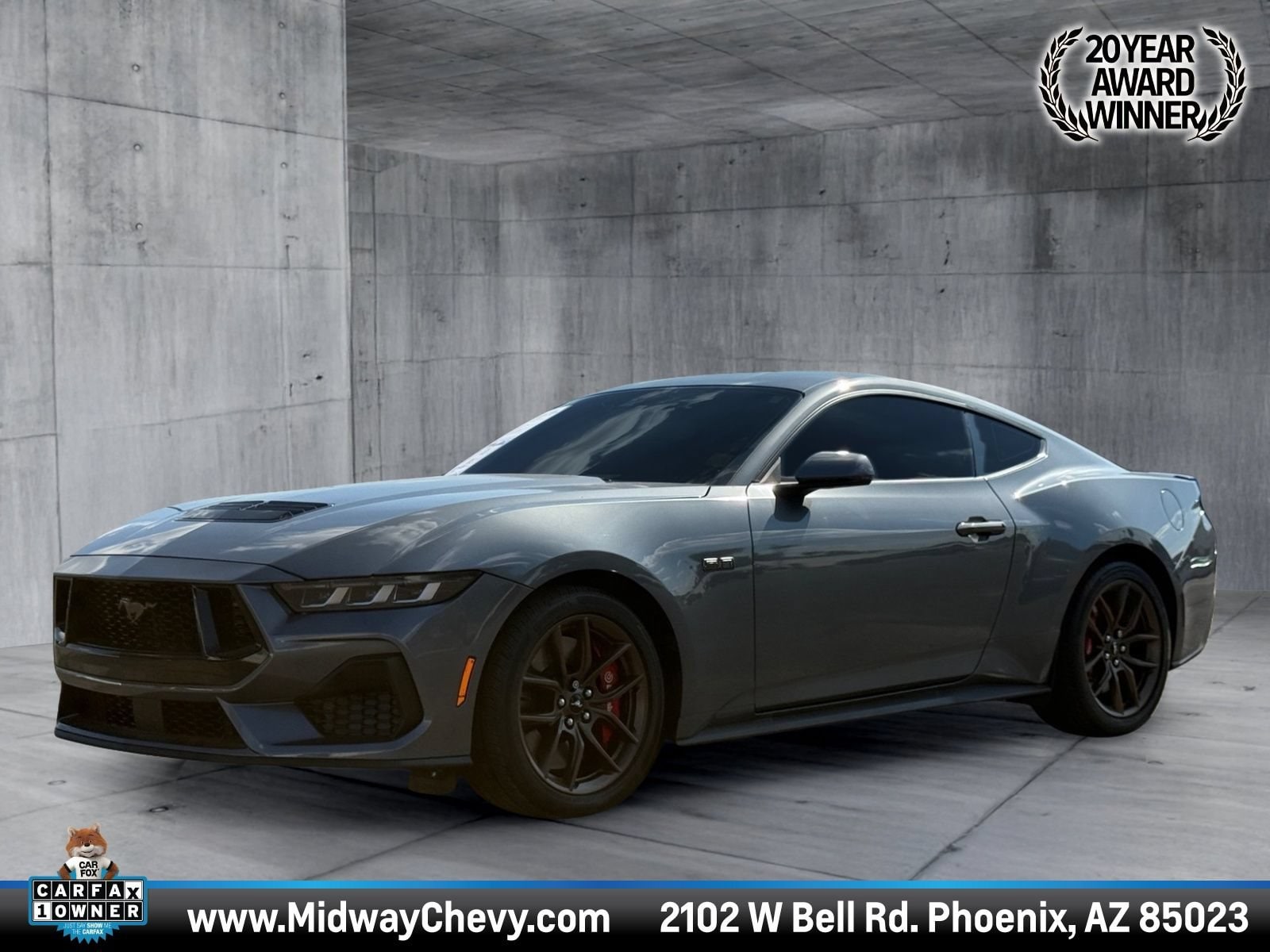 Gray 2025 Ford Mustang Coupe Rear-Wheel Drive Automatic
