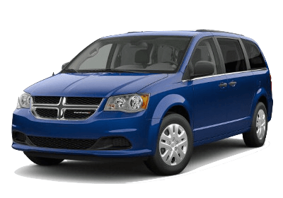A blue 2019 Dodge Grand Caravan