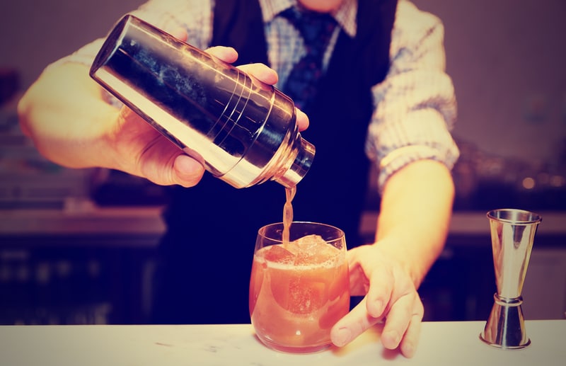 Bartender Mixing Cocktail