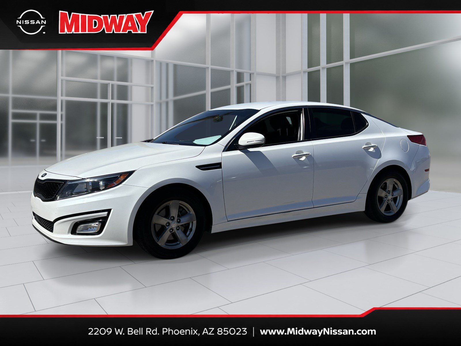 Snow White Pearl 2015 Kia Optima Sedan Front-Wheel Drive 6-Speed Automatic