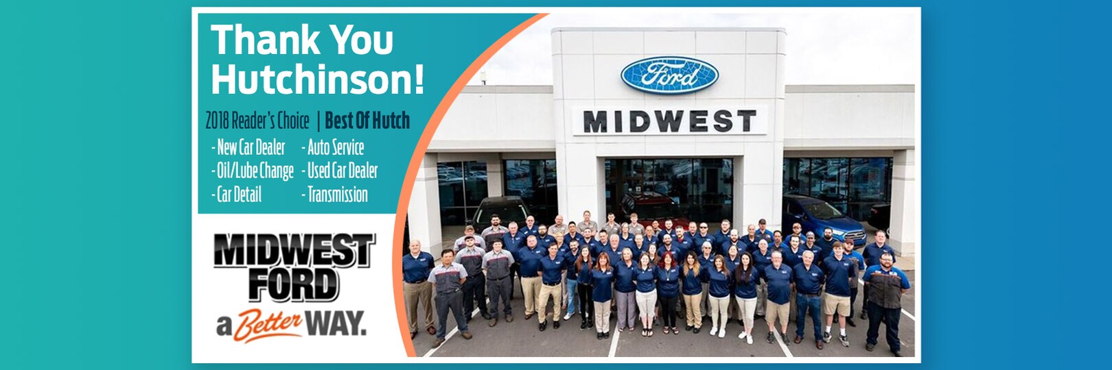 Hutchinson Kansas Ford Dealer Serving Lyons KS, Haven KS, Sterling KS and Reno County Midwest Ford