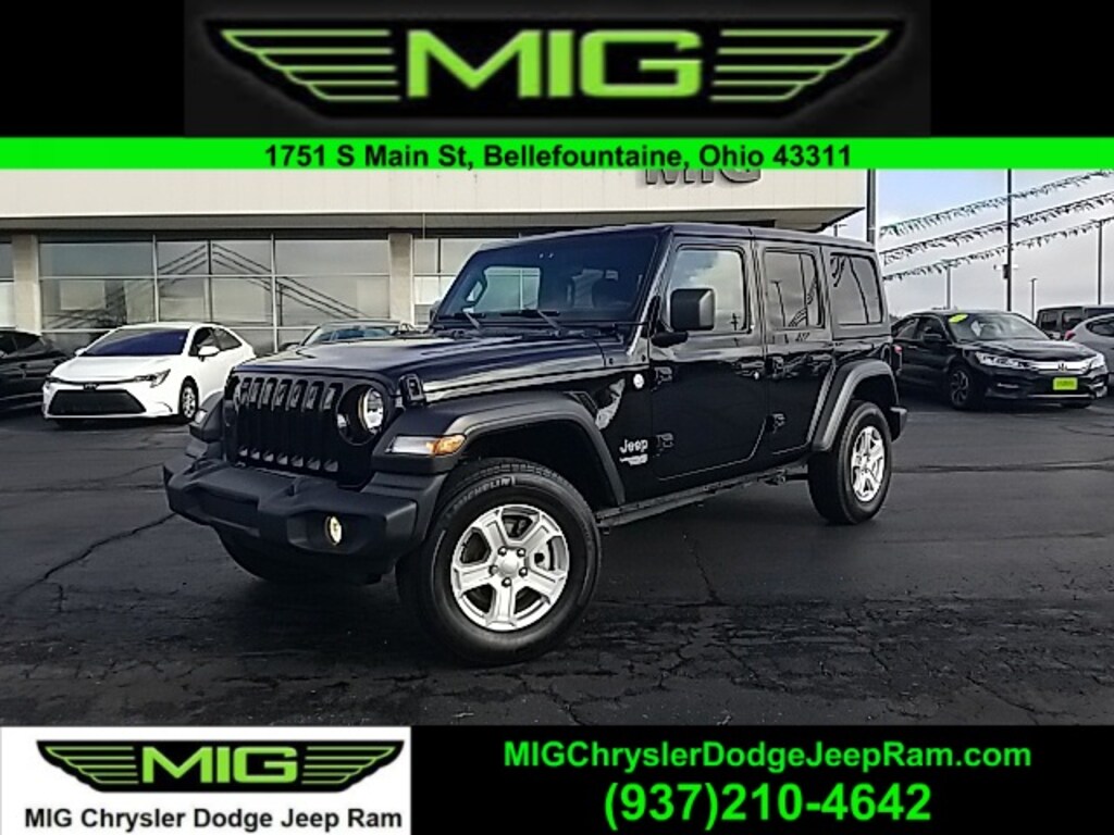 Used 2021 Jeep Wrangler Unlimited Sport S For Sale Bellefontaine OH