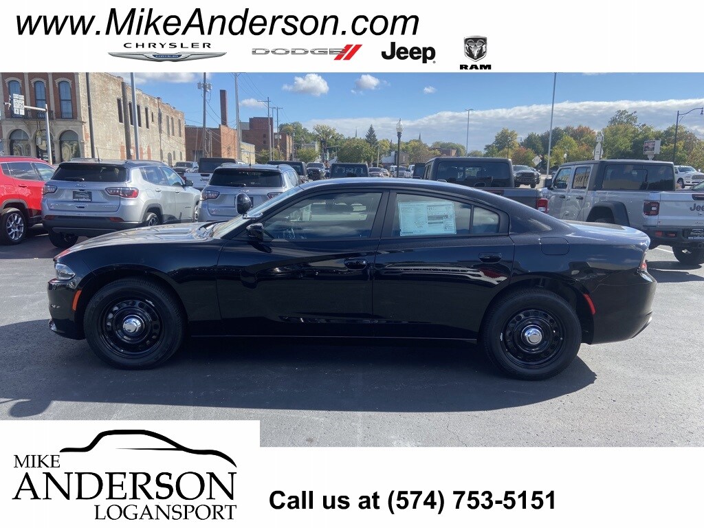 Pitch Black New 2023 Dodge Charger Police AWD For Sale Logansport IN