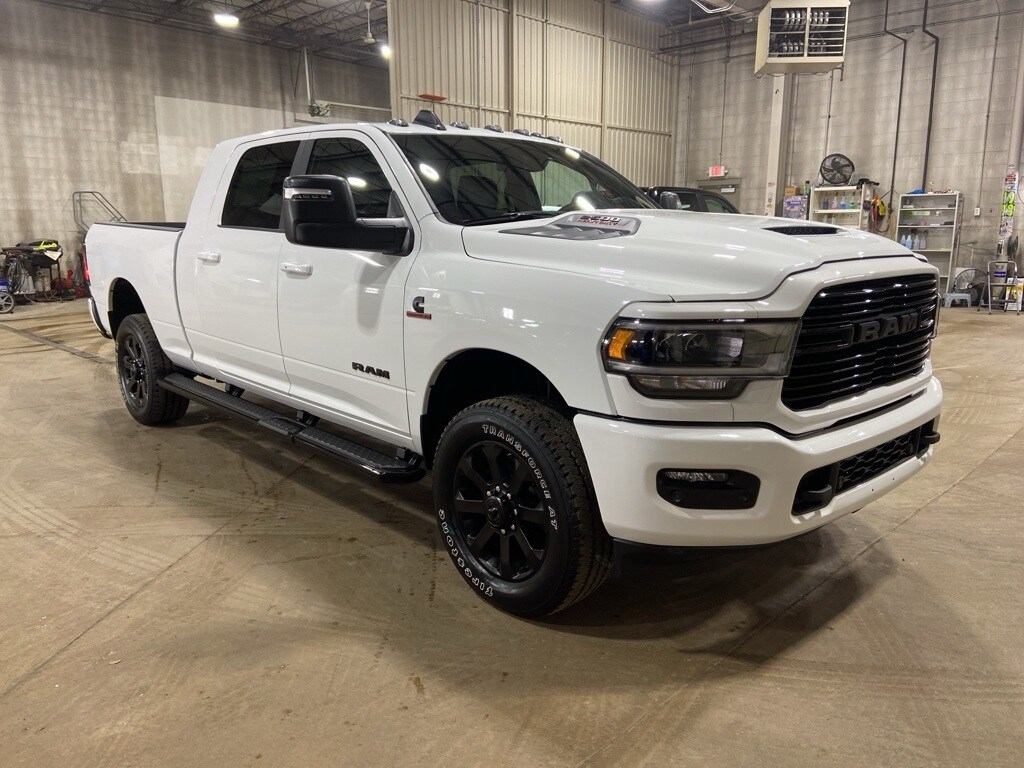Bright White Clearcoat New 2024 Ram 2500 LARAMIE MEGA CAB 4X4 6'4 BOX For Sale Logansport IN