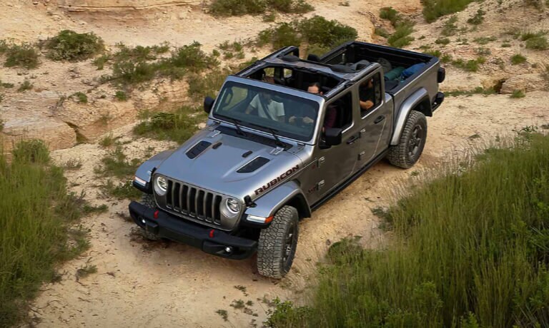 2020 Jeep Gladiator exterior driving in desert with top off