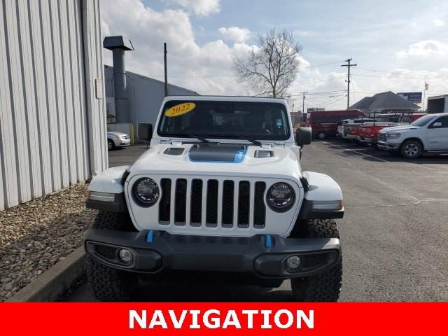 Used 2022 Jeep Wrangler Unlimited Rubicon 4XE with VIN 1C4JJXR64NW107168 for sale in Marion, IN