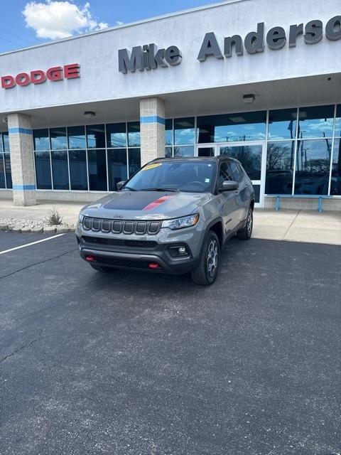 Used 2022 Jeep Compass Trailhawk with VIN 3C4NJDDB2NT128739 for sale in Rochester, IN