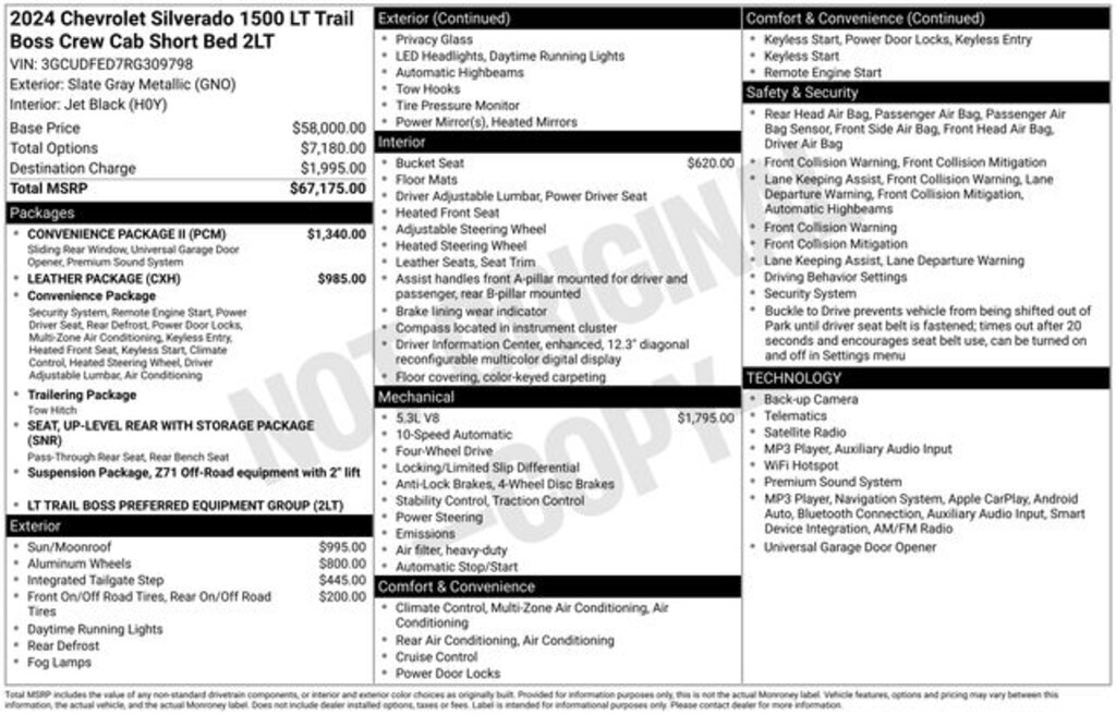 Used 2024 Chevrolet Silverado 1500 LT Trail Boss Truck