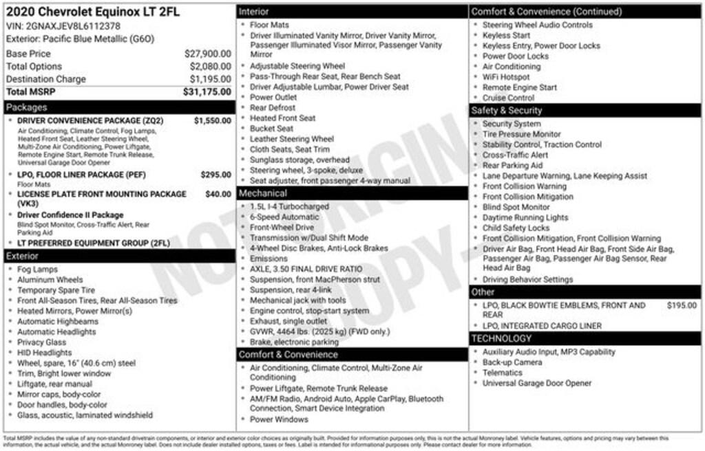 Used 2020 Chevrolet Equinox LT SUV