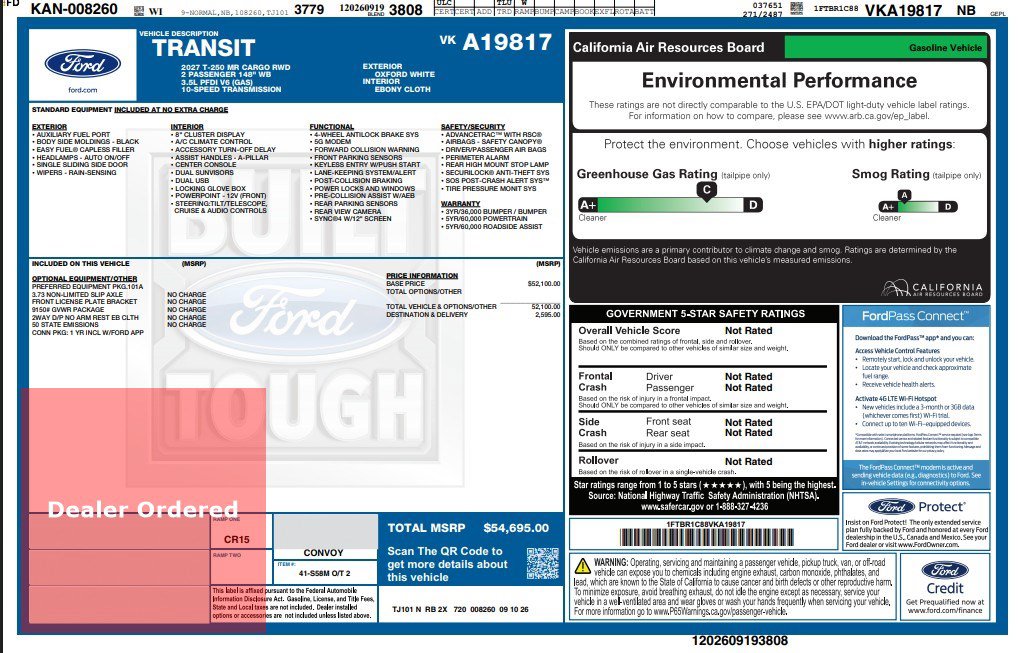 2027 Ford Transit Van