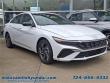 New 2025 Hyundai Elantra Hybrid Blue Sedan