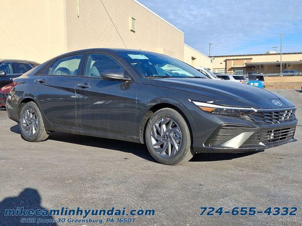 New 2026 Hyundai Elantra Hybrid Blue Sedan