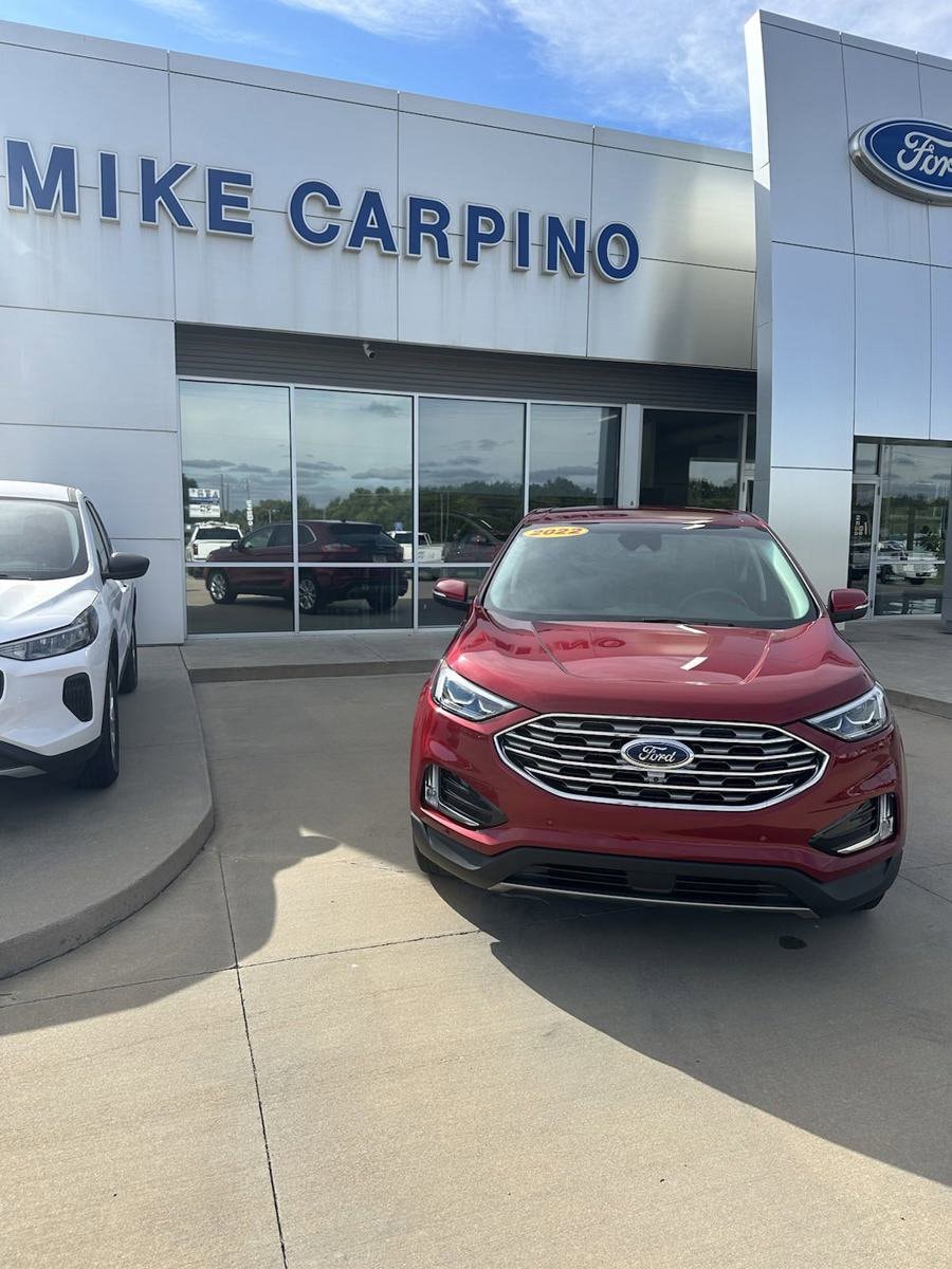 Used 2022 Ford Edge Titanium with VIN 2FMPK4K95NBA13534 for sale in Parsons, KS