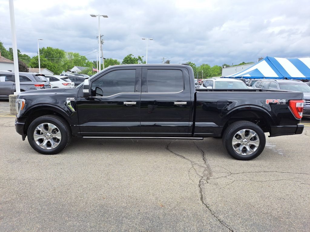 Used 2022 Ford F-150 Platinum with VIN 1FTFW1E83NFA64650 for sale in Milford, OH