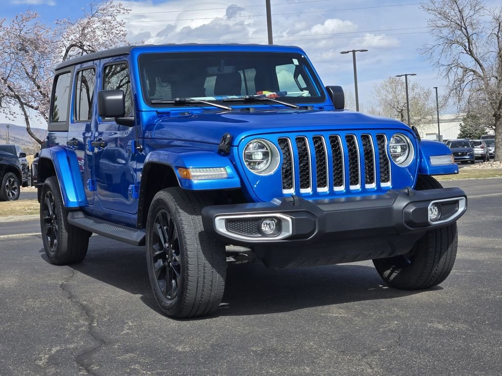Used 2021 Jeep Wrangler Unlimited Sahara 4XE with VIN 1C4JJXP69MW839426 for sale in Boulder, CO