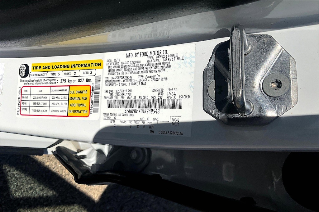 Used 2018 Ford Fusion SE Sedan