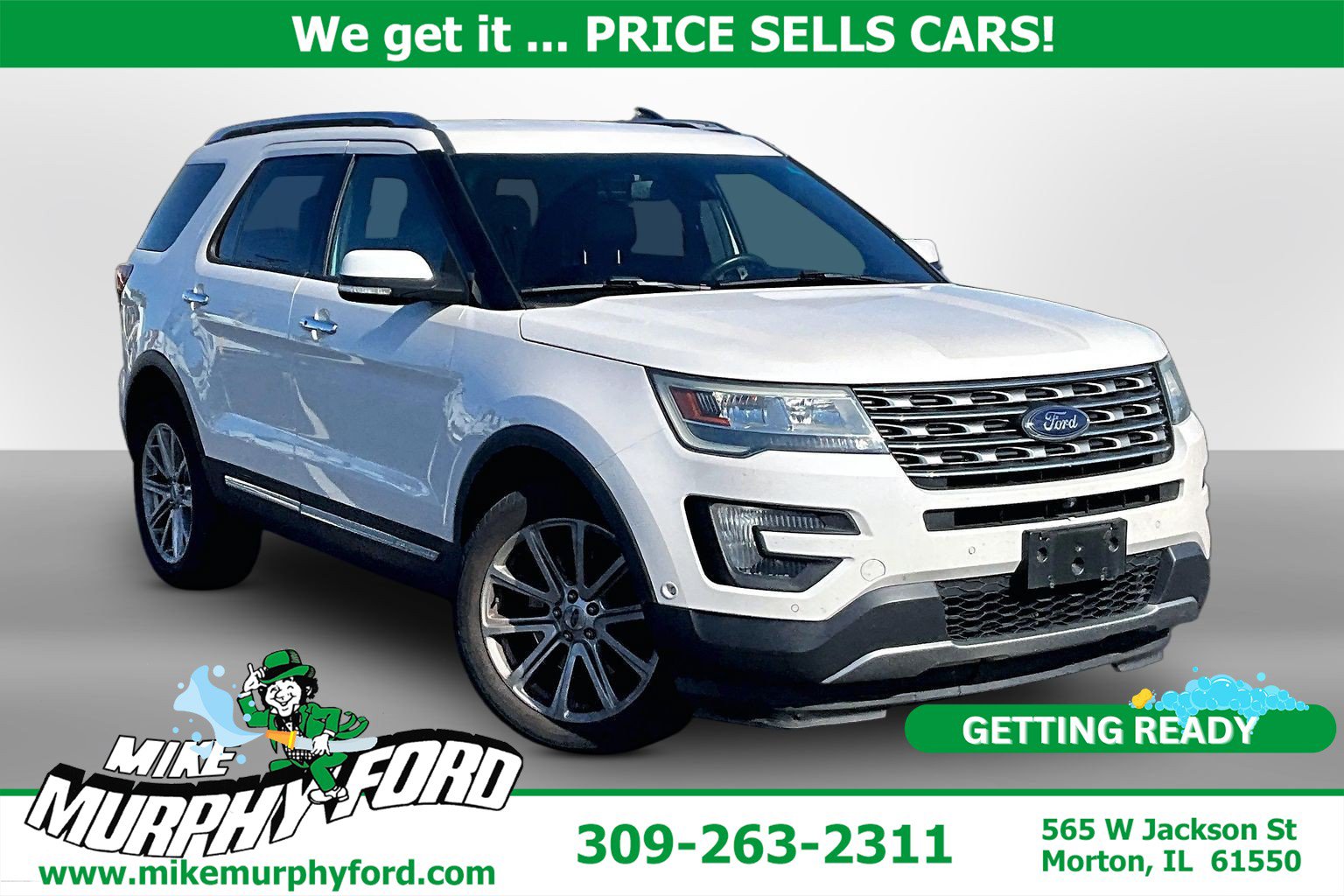 Used 2016 Ford Explorer Limited with VIN 1FM5K8F85GGB40067 for sale in Morton, IL