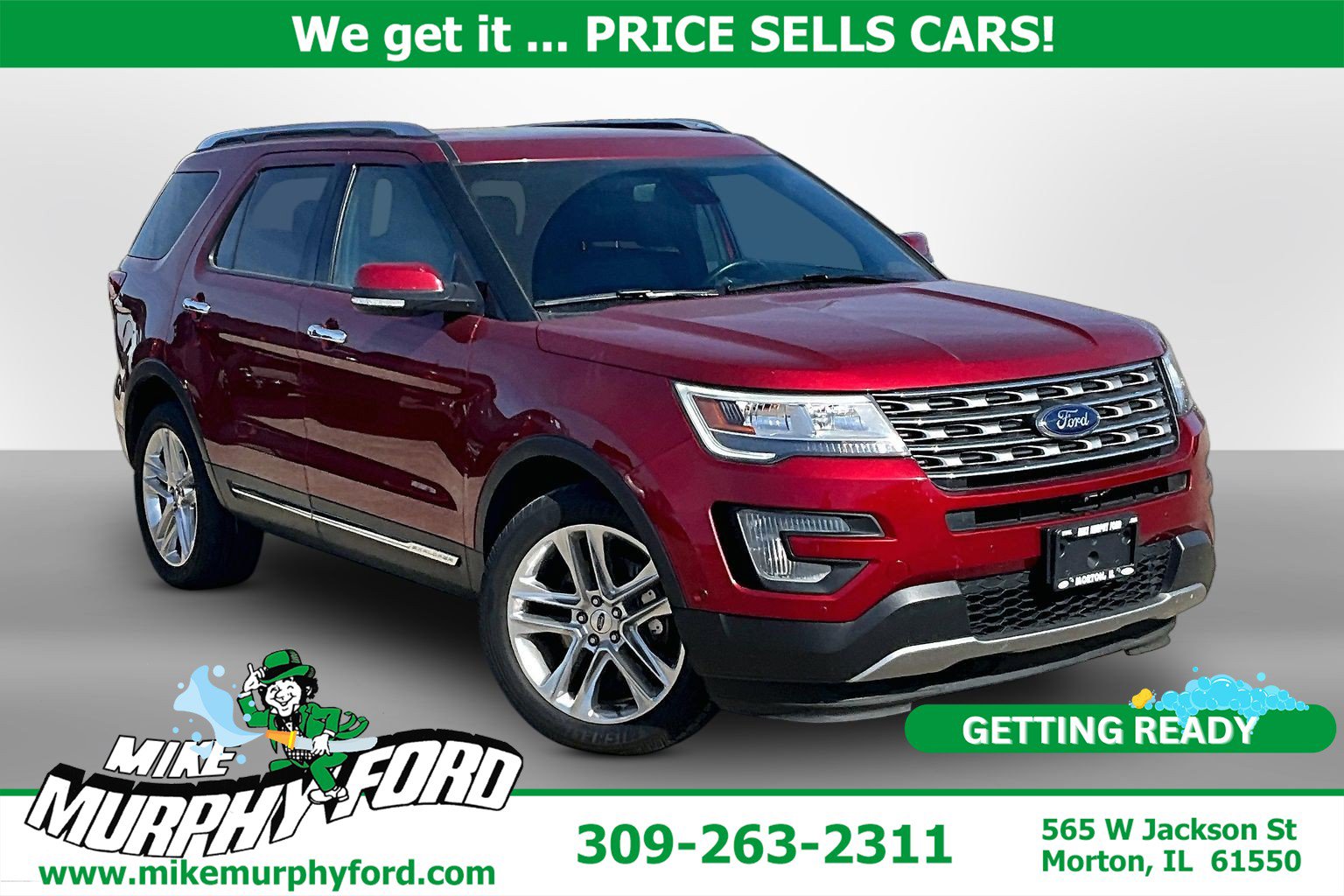 Used 2017 Ford Explorer Limited with VIN 1FM5K8F87HGE27802 for sale in Morton, IL