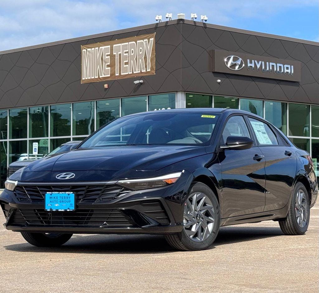 New 2026 Hyundai Elantra Hybrid Blue Sedan