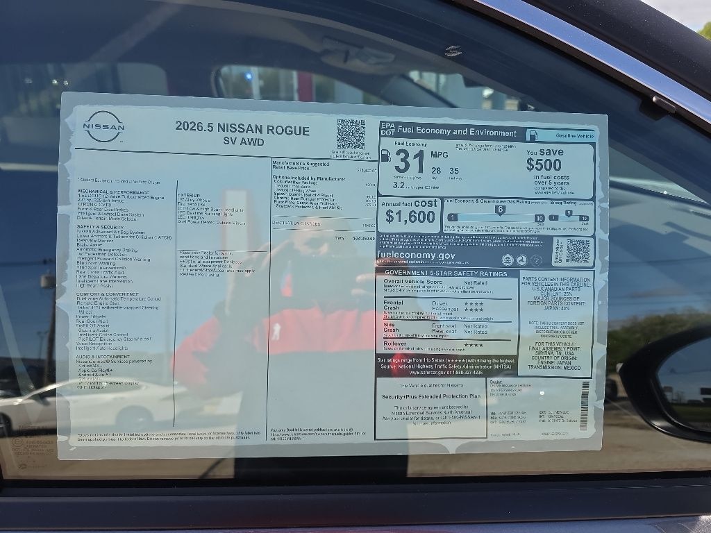 New 2026 Nissan Rogue SV SUV