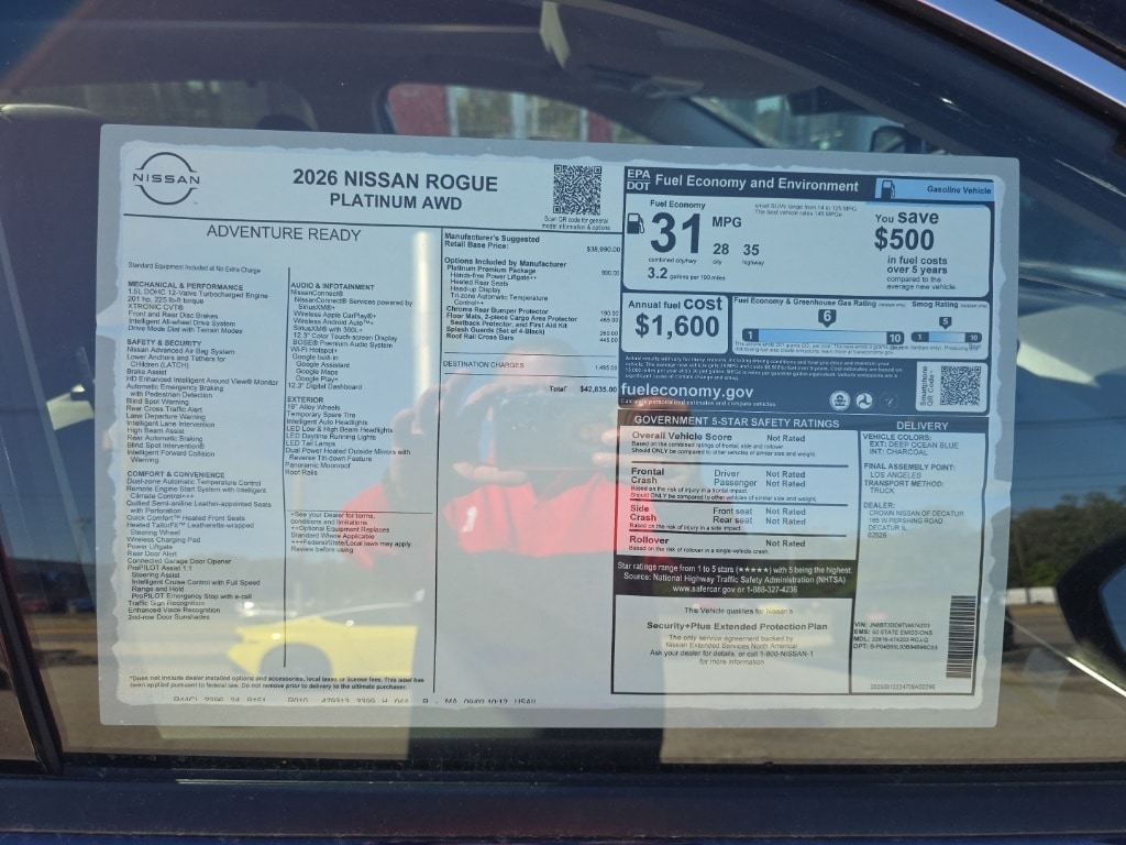 New 2026 Nissan Rogue Platinum SUV