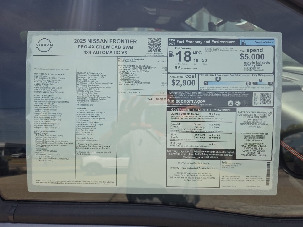 New 2025 Nissan Frontier PRO-4X Truck Crew Cab