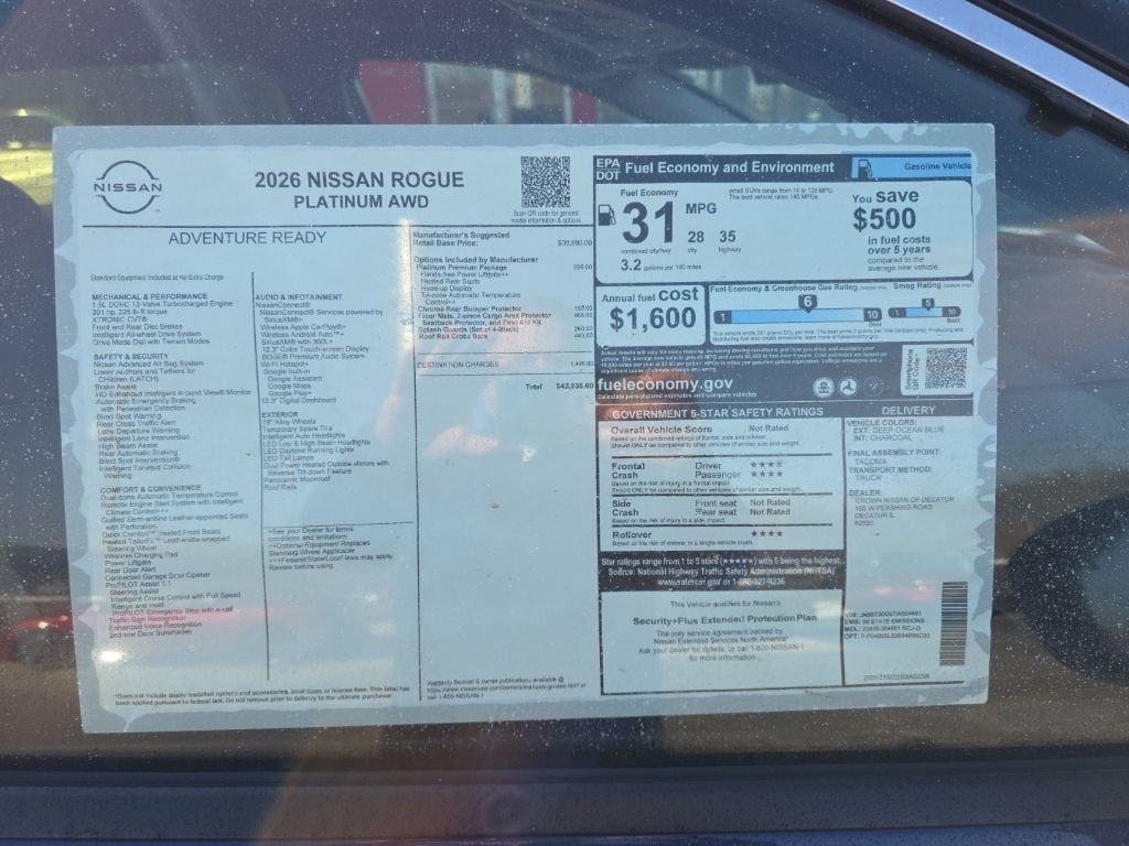 New 2026 Nissan Rogue Platinum SUV