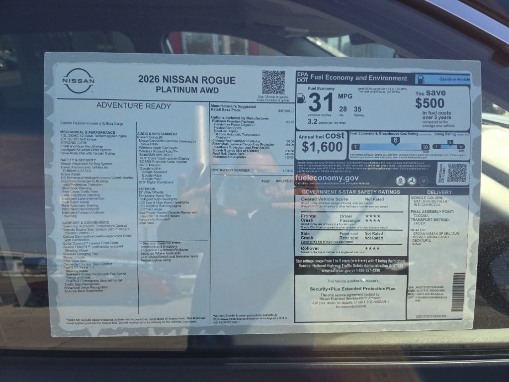 New 2026 Nissan Rogue Platinum SUV