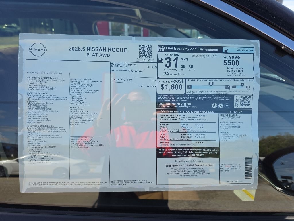 New 2026 Nissan Rogue Platinum SUV