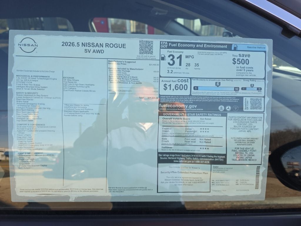 New 2026 Nissan Rogue SV SUV