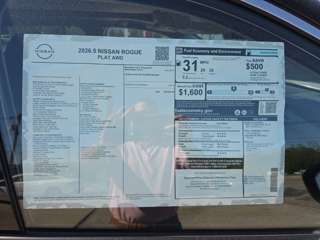New 2026 Nissan Rogue Platinum SUV